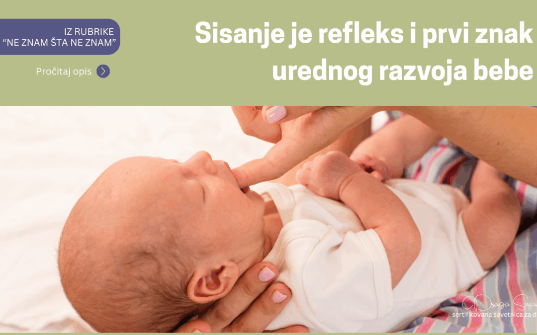 Sisanje je za bebe refleks